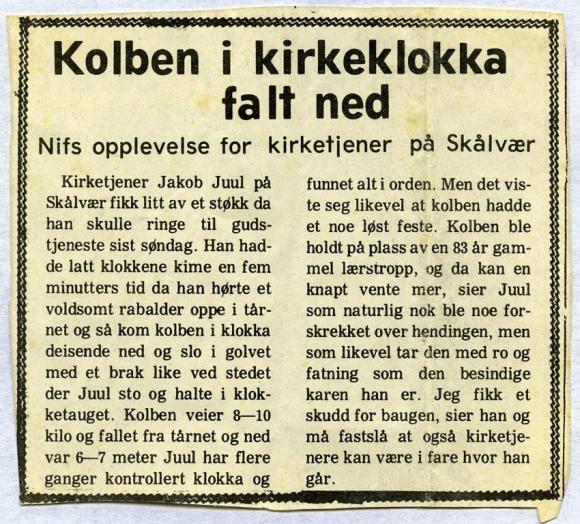 Avisutklipp fra 1972